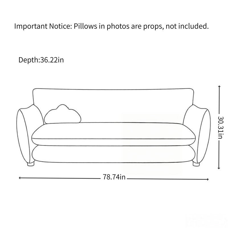 Canapé italien en tissu italien, Tissu beige
