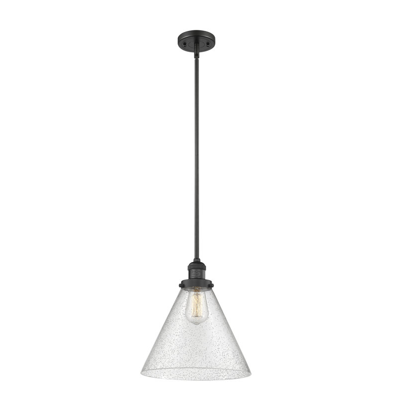 Anner 1 - Light Single Pendant, Seedy, Matte Black