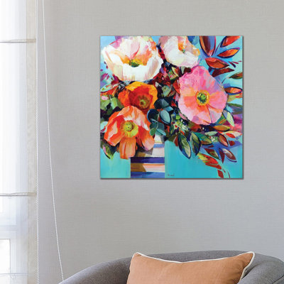 Choc floral - reproduction d'art mural - toile tendue