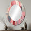 Pink Transcendent Angles IV - Large Oval Wall Mirror On Metal-1828369330