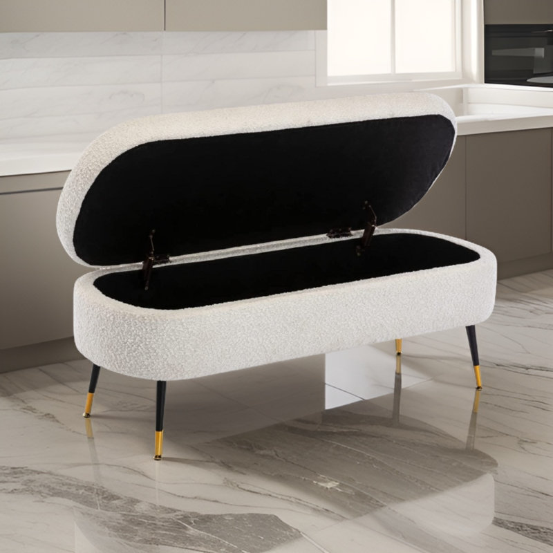 Banc de rangement rembourré Didymus