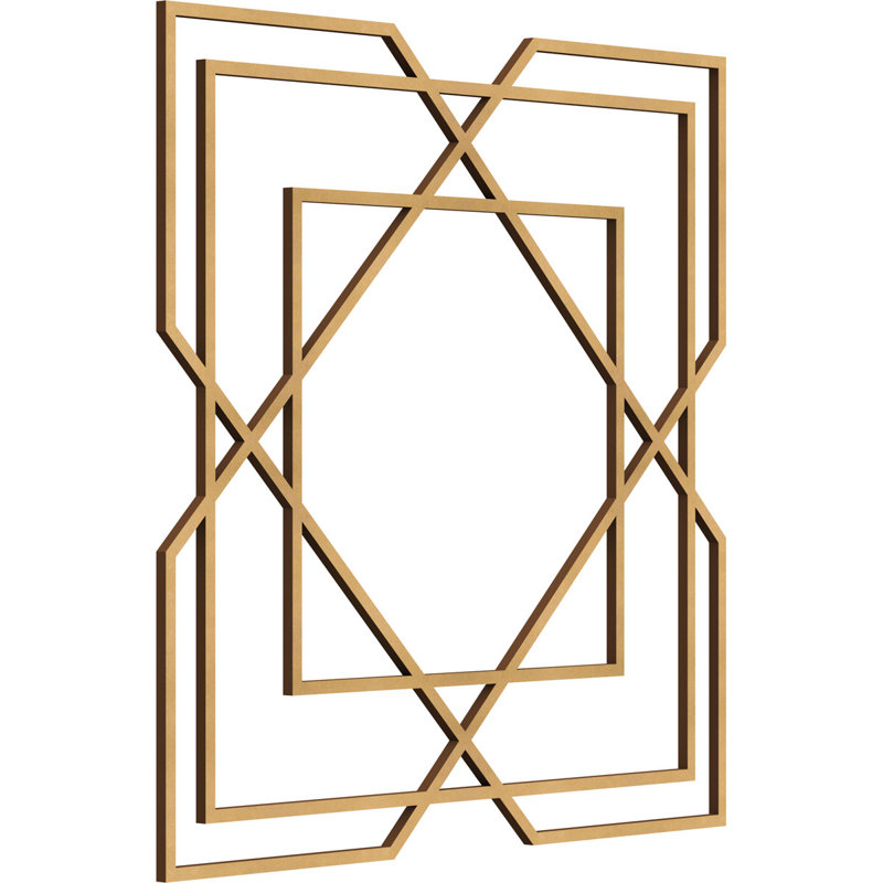 Lakewood Decorative Fretwork Wood Wall Panels, 23 3/8"H x 23 3/8"W x 3/8"D, Wood