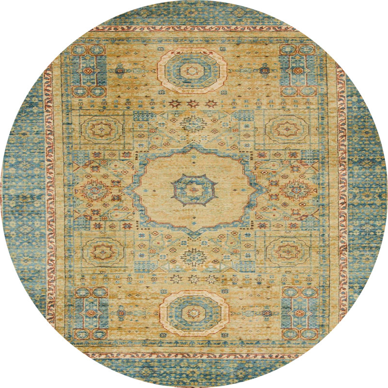 Abstract Indoor Rug, Round 3'
