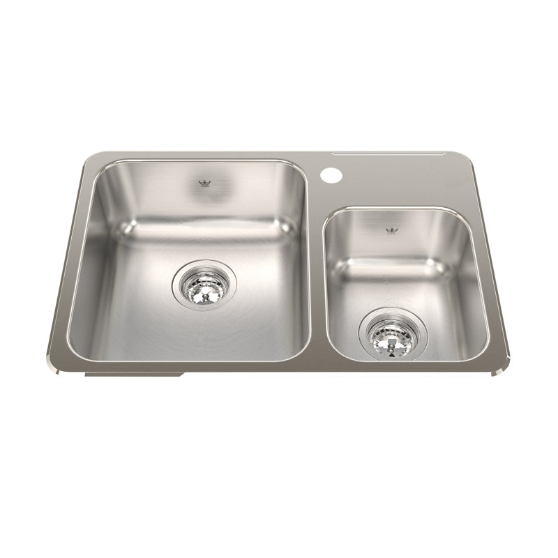 Évier de cuisine en acier 26,5 po L, 1