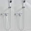 Akkar 2 Handle Wall Waterfall Faucet Bath Filler with Diverter