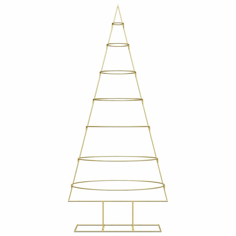 Metal Christmas Tree with Stand Gold Powder-coated steel, 5.91' H