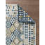 Tapis performance tissé à la machine Dahlia - bleu - 6 pi 7 po x 9 pi-100068552