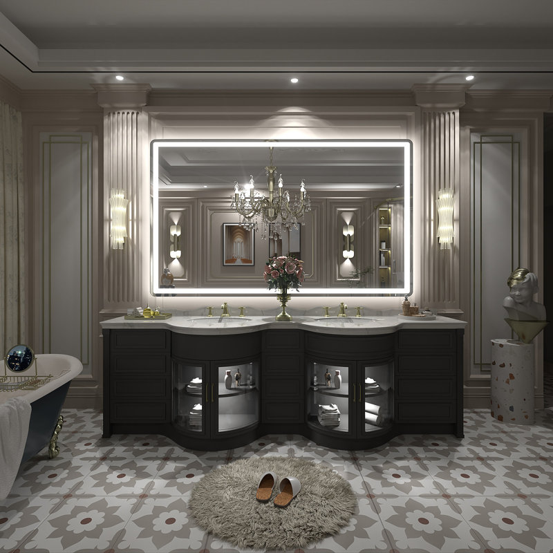 Aevar UL Certified Front & Back LED Anti-Fog Tempered Glass Bathroom/Vanity Mirror with 3-Year Warranty, 60" x 36"