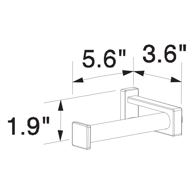 Frame Open Toilet Paper Holder, Polished Chrome