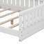 Lit plateforme double avec tablettes de rangement intégrées et barrière de sécurité pour enfants garçons filles-490775841-490775838