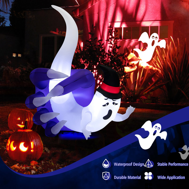 Hand Hold the Ghost with Built-in LED and Air Blower Inflatable