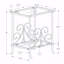 Table d'appoint, table d'appoint, table de bout, table de chevet, lampe, verre trempé, métal, transitionnel