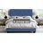 Diamond Linen Upholstered Platform Bed Frame with Adjustable Headboard - Boyd Sleep-227439985-227439989
