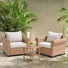 Outdoor 3 Piece Seating Group With Cushions