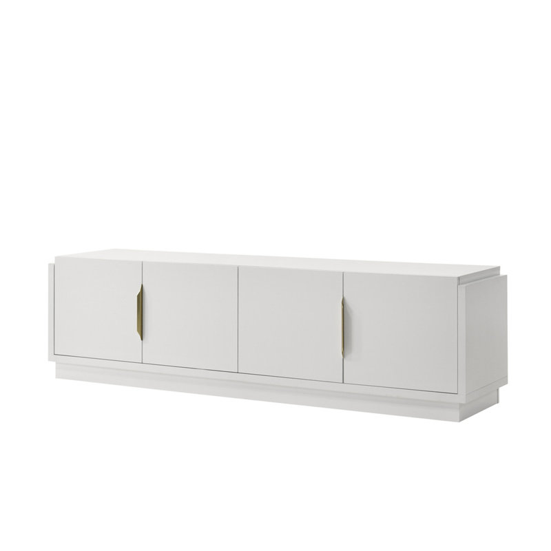 Carrington 70"W White 4-Door TV Stand