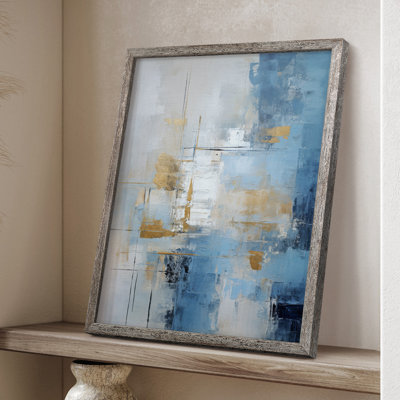 Série ABSTRACT Dxxviii, reproduction encadrée - bois massif