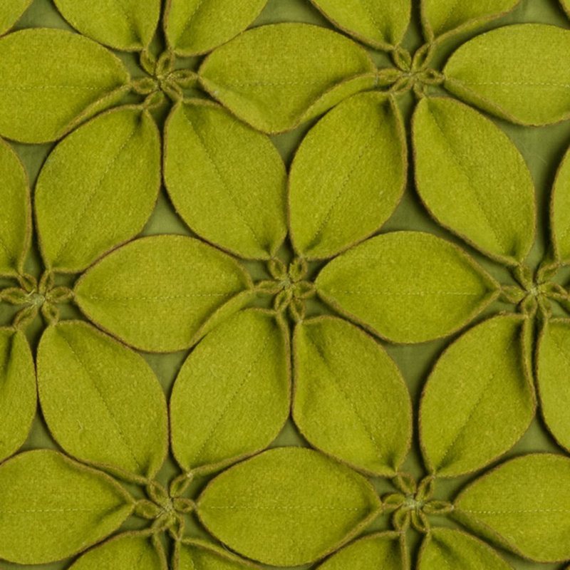 Coussin 18 "en coton orange, Vert lime
