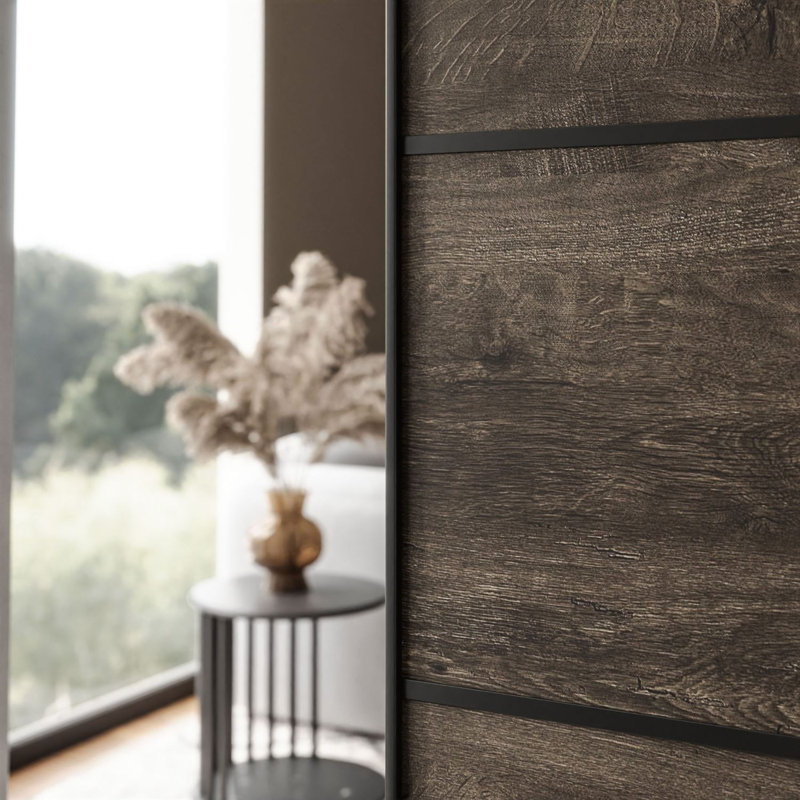 HINOKI PLUS Sliding Doors, 106 cm, Dark Ash