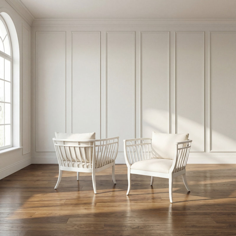 Hyannis Port Occasional Chair, Whitewash, White Polyester Blend