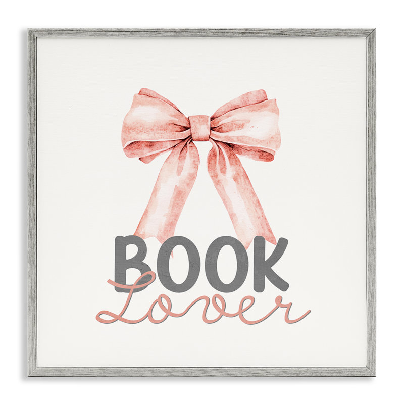Giclée encadrée «Book Lover» par Kim Allen, Giclée de ferme grise encadrée, H 24 po x l 24 po