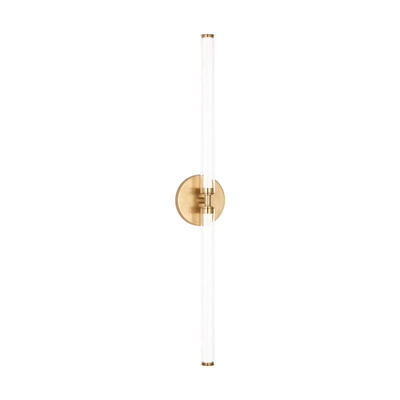 Poza 2 - Light LED Bath Sconce, Hand-Rubbed Antique Brass, 5" H x 31.7" W x 2.8" D