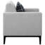 Fauteuil gris pour plus de confort - coussins et dossier de détente au design simple
