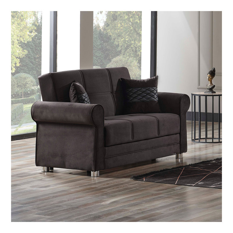 Causeuse convertible avec rangement Primenest Liora Collection, noir, Noir
