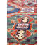 Tapis rouge / rouille / bleu nouvel âge 6 pi 1 po x 12 pi 7 po Sarkisla