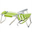 Chaise de plage en aluminium avec revêtement en polyester 600D, siège surélevé et dossier réglable en 5 positions, idéale pour le camping, finition verte.