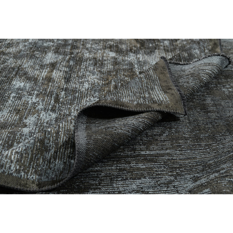 Tapis en coton / acrylique / gris anthracite / gris Rapture, Rectangle 7 pi 10 po x 11 pi 2 po