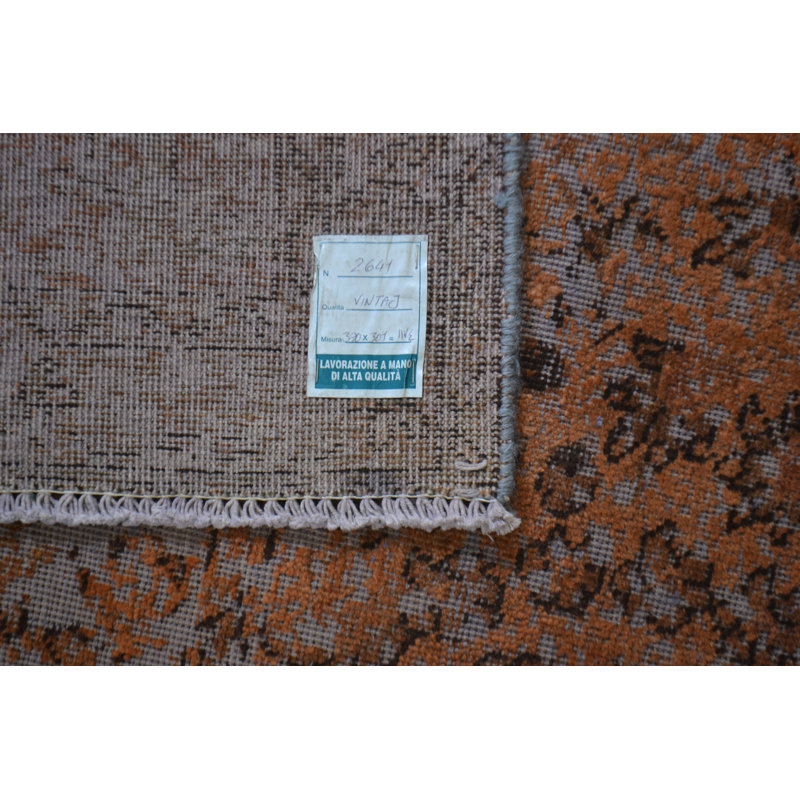 Tapis unique en laine noué à la main de style années 1990 de 9 pi 10 po x 12 pi 10 po Delaune