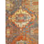 Tapis unique nouvel âge 9 pi 10 po x 13 pi 9 po en rouille / denim / bleu