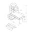 Bureau d'ordinateur, bureau personnel, ordinateur portable, tiroirs de rangement, L 55 po, bureau, stratifié brun, pieds en bois massif, transitionnel