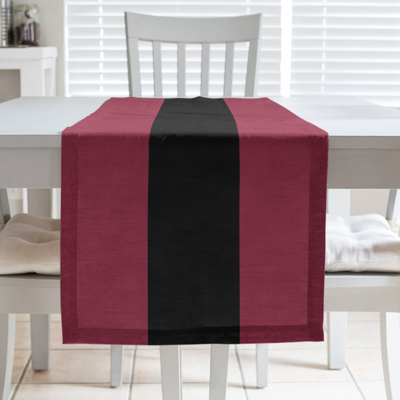 New Orleans Football Stripes Table Runner, 90" x 16", Cotton Blend, Arizona Football White/Red