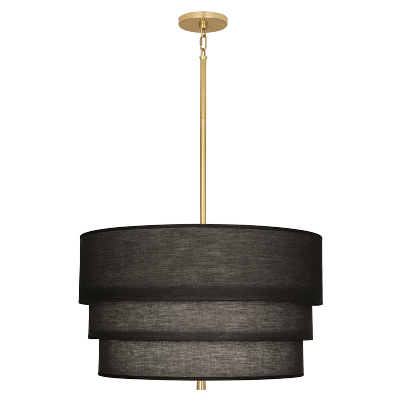 Decker 3 - Light Drum Chandelier, Modern Brass