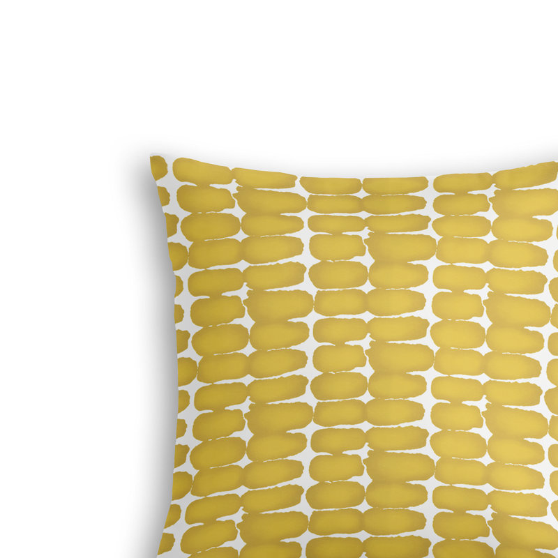Housse et insert de coussin décoratif géométrique en polyester, Jaune, 26 po x 26 po