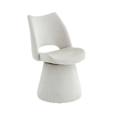 Chaise d'appoint moderne en chenille avec dossier creux, chaise rembourrée de salle à manger et de coiffeuse, base en métal stable, sièges élégants pour la salle à manger ou la chambre à coucher (ensemble de 1)
