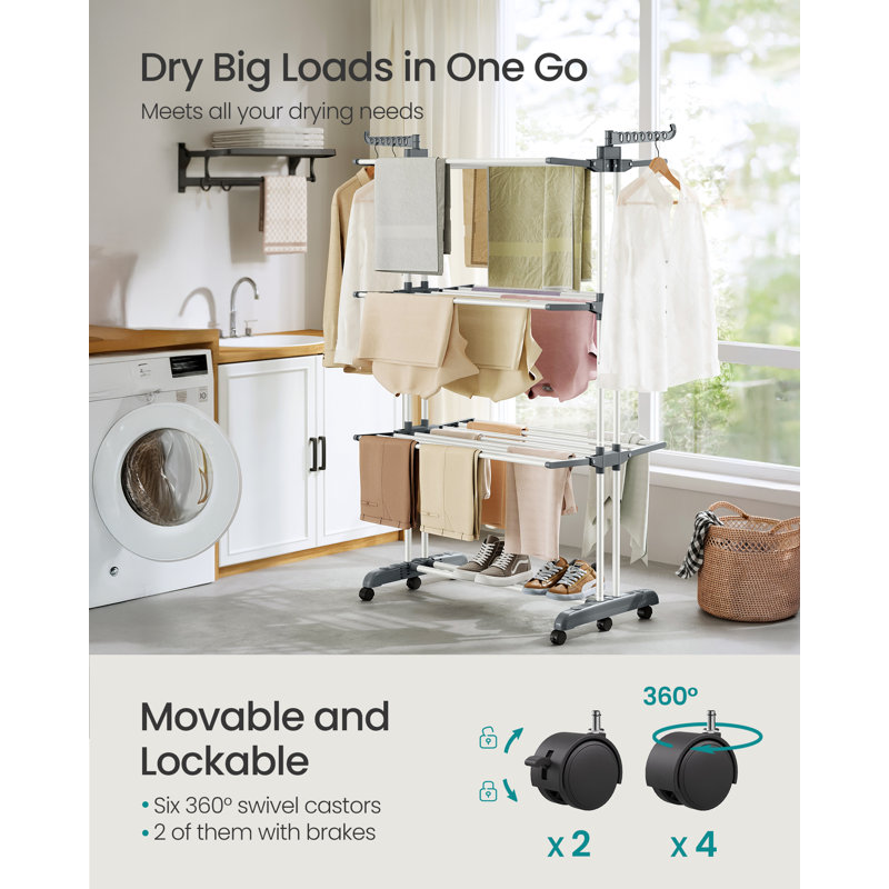 Stainless Steel Standard Drying Rack, Cloud White/Dove Grey