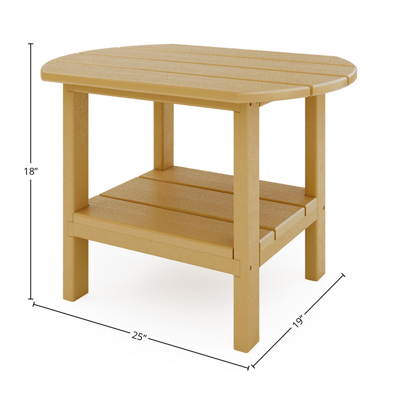 Table d'appoint ovale d'extérieur Ippolito, Boardboard brun, Boardboard brun
