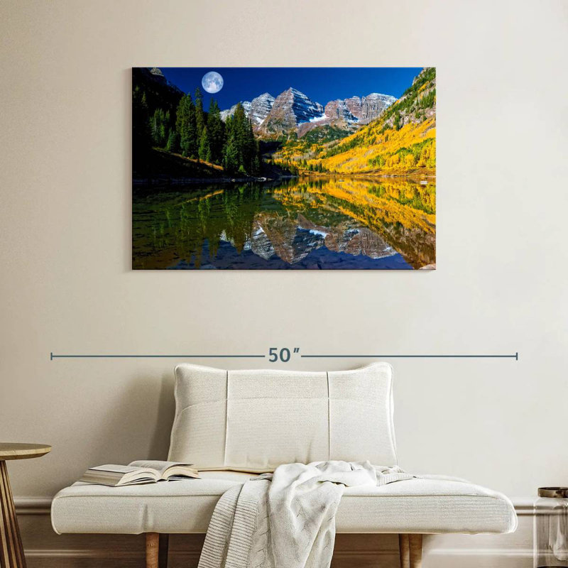 Alvord Maroon Bells Full Moon, 26" H x 39" W