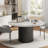 47.2'' Round Dining Table, Kitchen Table With Wood Strip Base For Kitchen Living Room-533723227