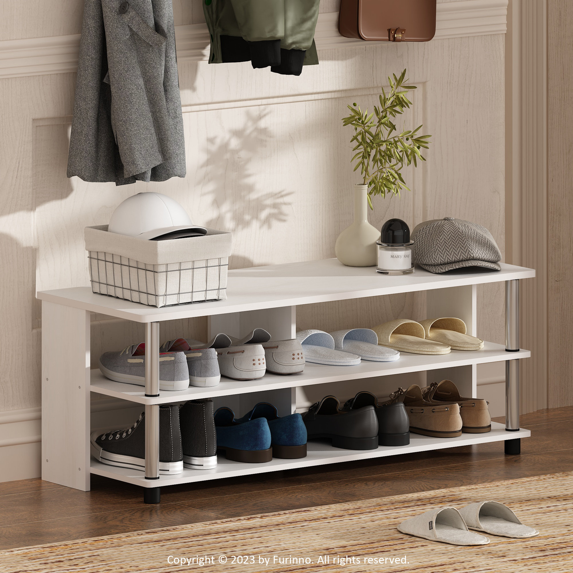 Furinno Turn-N-Tube 9 Pair Shoe Rack | Wayfair