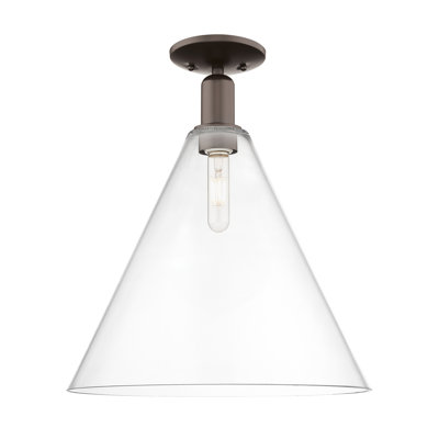 Arcadia - Berkshire Glass - 1 Light Semi-Flush Mount