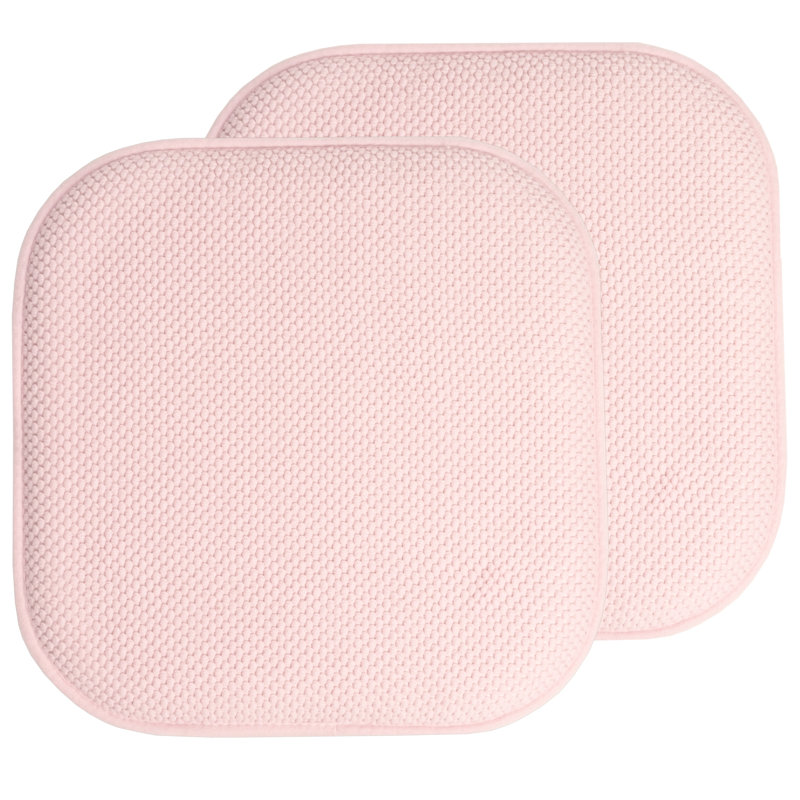 Coussins de chaise antidérapants Honeycomb, Rose, Paquet de 2