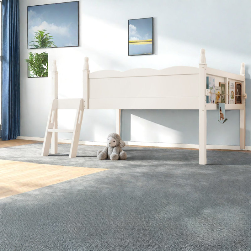 Lits peu encombrants avec rangement, mezzanine en bois, chambre d'enfant moderne