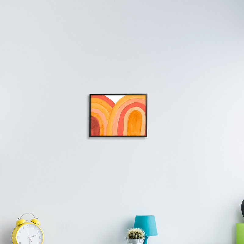 «Rainbows Summer» par Emily Navas - Peinture, Giclée encadrée noir minuit, H 11 po x l 14 po