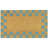 Checkerboard Border Blue Geometric Doormat