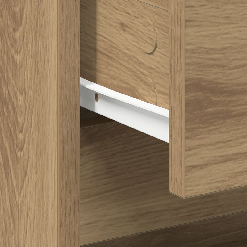 45cm W Manufactured Wood Bedside Table