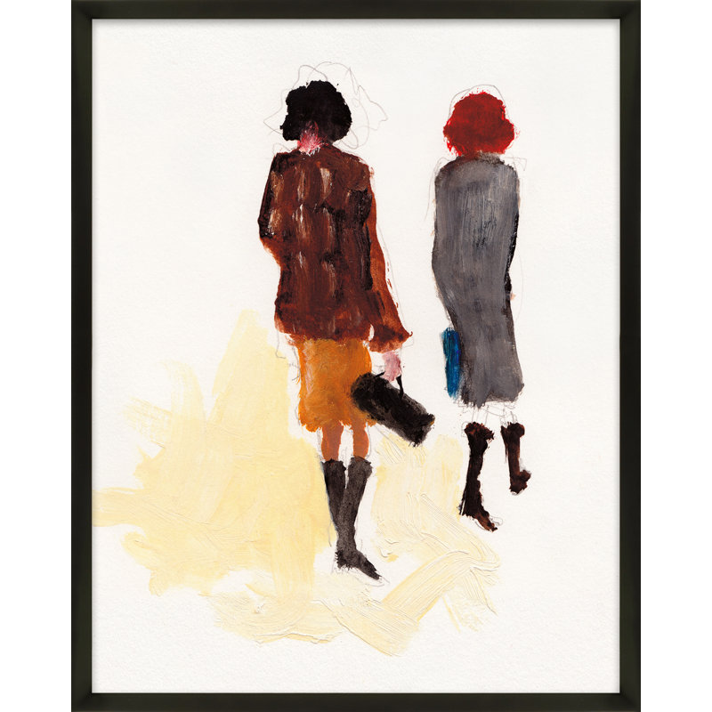 «Chamberlan» par Simon Schneiderman - Reproduction d'art sur papier encadrée, Bois noir, H 20 po x l 16 po x P 1,25 po