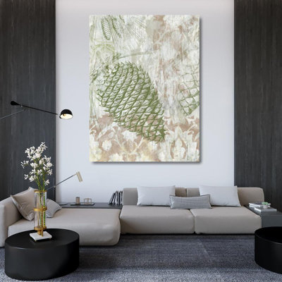 «Union Rustic Vess, June Erica», reproduction d'art sur toile tendue: Pinecone Fresco I